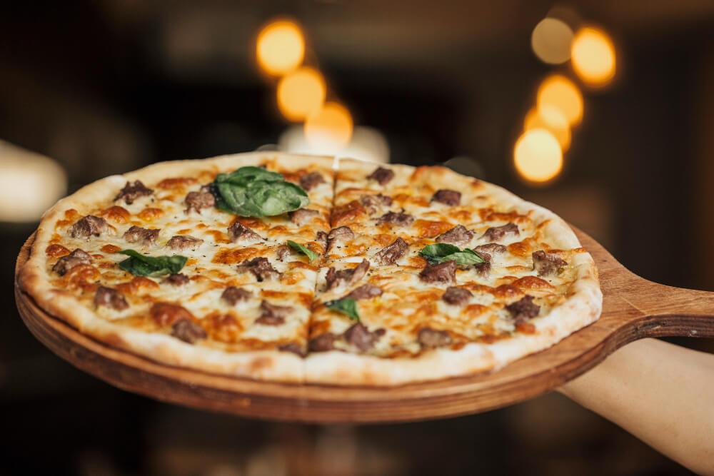 Seafood pizza